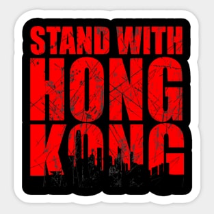 stand with hong kong tee Sticker